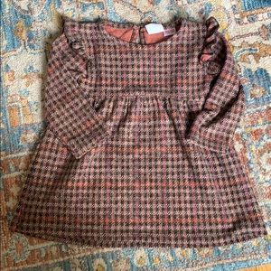 Zara Plaid ruffle dress